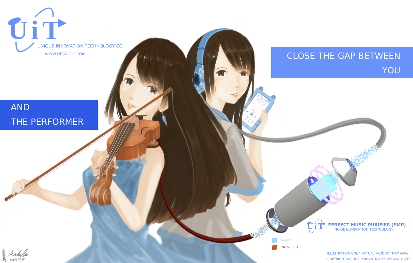 PMP-353P - Perfect Music Purifier Headphone Adapter (3.5mm Three Conductor TRS Connector)
